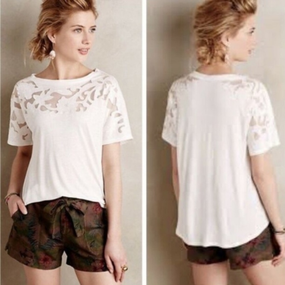Anthropologie Calabas Lace Tee - M